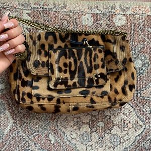 Jerome Dreyfuss Leopard Print Shoulder Bag
